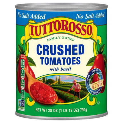 Tuttorosso Crushed Tomatoes No Salt Added - 28 OZ 12 Pack