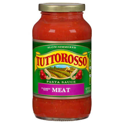 Tuttorosso Pasta Sauce Flavored With Meat - 24 OZ 12 Pack