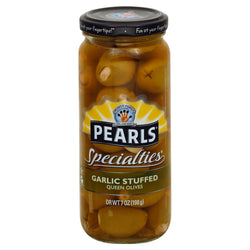 Pearl Olives Garlic Stuffed Queen Olives - 7 OZ 6 Pack