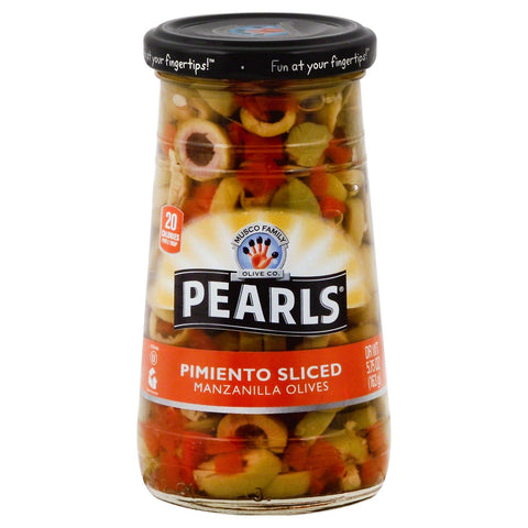 Pearls Pimiento Sliced Manzanilla Olives - 5.75 OZ 12 Pack