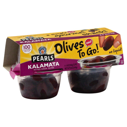 Black Pearls Kalamatta Pitted Olives - 5.6 OZ 6 Pack