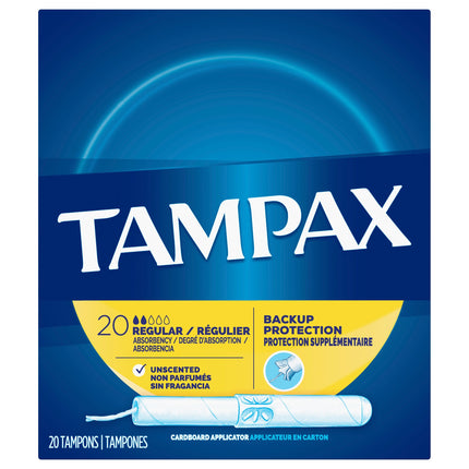 Tampax Tampons Applicator Flushable - 20 CT 6 Pack