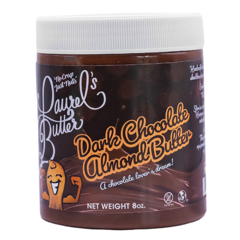 Laurel's Butter Dark Chocolate Almond Butter - 8 OZ 12 Pack