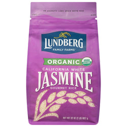 Lundberg Organic Gluten Free California White Jasmine Rice - 32 OZ 6 Pack