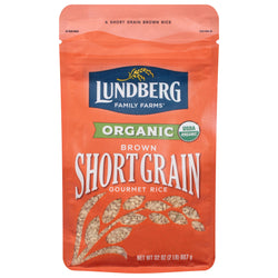 Lundberg Organic Gluten Free Short Grain Brown Rice - 32 OZ 6 Pack