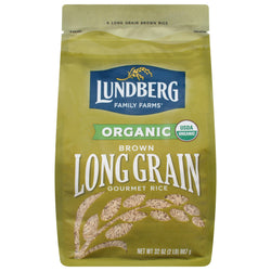 Lundberg Organic Gluten Free Long Grain Brown Rice - 32 OZ 6 Pack