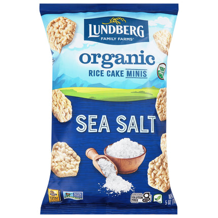 Lundberg Family Farms Sea Salt Rice Cake Minis - 5 OZ 6 Pack