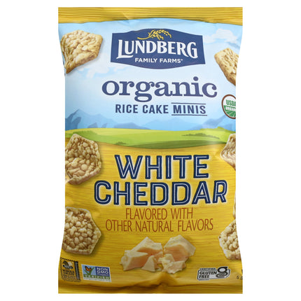 Lundberg Family Farms White Cheddar Rice Cake Minis - 5 OZ 6 Pack