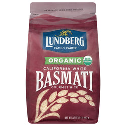 Lundberg Organic Gluten Free California White Basmati Rice - 32 OZ 6 Pack