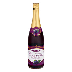 Kedem Sparkling Concord Grape Juice - 25.4 FZ 12 Pack