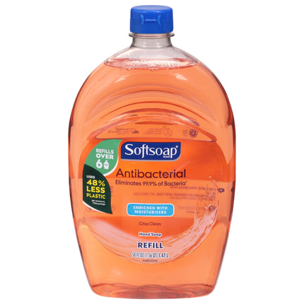 Softsoap Antibacterial Crisp Clean Hand Soap Refill - 50 FZ 6 Pack