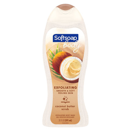 Softsoap Coconut Butter Scrub Body Wash - 20 FZ 4 Pack
