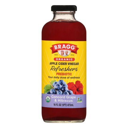 Bragg Organic Apple Cider Vinegar Concord Grape-Acai Drink - 16 FZ 12 Pack