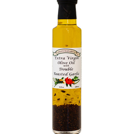Lesley Elizabeth Extra Virgin Olive Oil with Double Roasted Garlic - 8.5 FL OZ 6 Pack