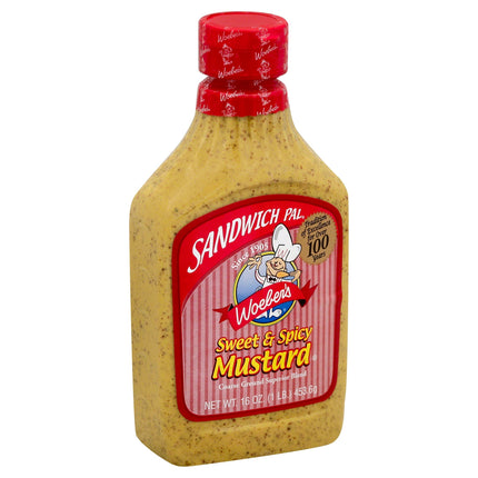 Woeber's Sandwich Pal Sweet & Spicy Mustard - 16 OZ 6 Pack