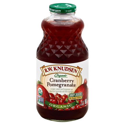 Knudsen Organic No Sugar Added Cranberry Pomegranate Juice - 32 FZ 6 Pack