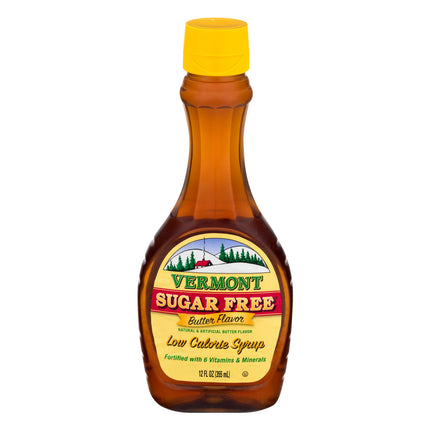 Vermont Sugar Free Butter Flavor Syrup - 12 FZ 12 Pack