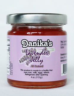Danika's Lavender Jelly - 4 OZ 12 Pack