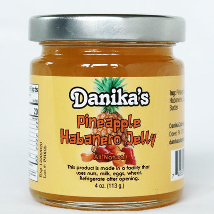Danika's Pineapple Habanero Jelly - 4 OZ 12 Pack