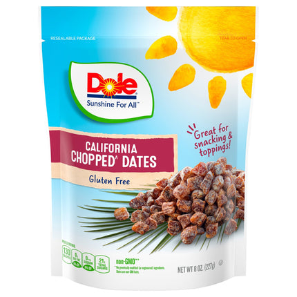 Dole Fruit Dates California Pitted Chopped - 8 OZ 12 Pack