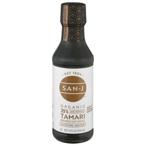 San J Reduced Sodium Wheat Free Tamari Soy Sauce - 10 FZ 6 Pack