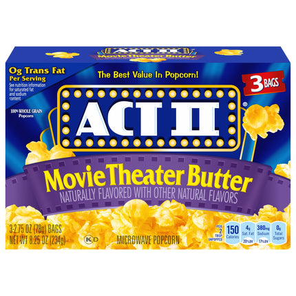 Act II Popcorn Movie Butter - 8.25 OZ 12 Pack