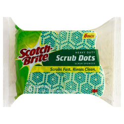 Scotch-Brite Scrub Dots Heavy Duty Sponges - 6 CT 4 Pack