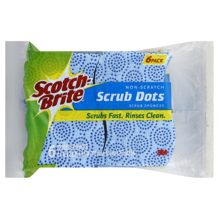 Scotch-Brite Scrub Dots No Scratch Sponges - 6 CT 4 Pack