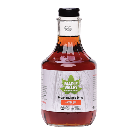 Maple Valley Cooperative Organic Amber & Rich 32 oz Glass Decanter - 32 OZ 6 Pack