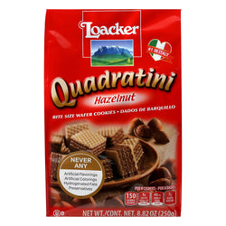 Loacker Quadratini Hazelnut Wafer Cookies - 8.82 OZ 6 Pack