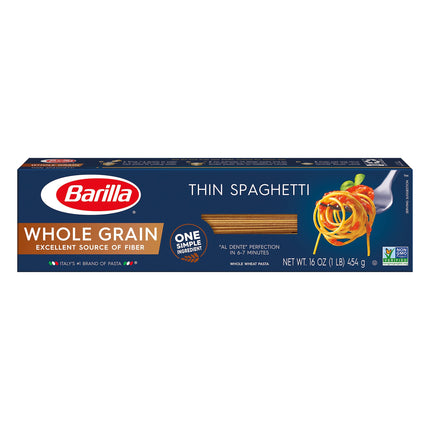 Barilla Whole Grain Thin Spaghetti - 16 OZ 20 Pack