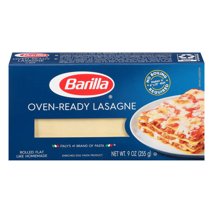 Barilla Pasta Lasagne Oven Ready - 9 OZ 12 Pack