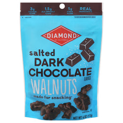 Diamond Salted Dark Chocolate Walnuts - 4 OZ 8 Pack