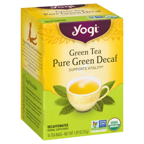 Yogi Organic Decaffeinated Pure Green Tea - 16 CT 6 Pack