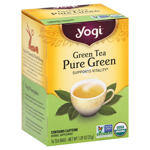 Yogi Organic Green Tea Pure Green - 16 CT 6 Pack