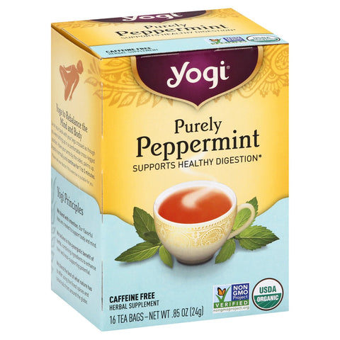Yogi Organic Purely Peppermint Tea - 16 CT 6 Pack