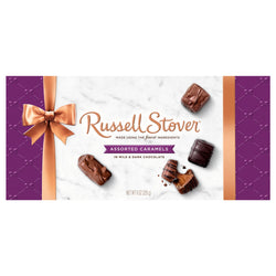 Russell Stover Assorted Caramels In Milk & Dark Chocolate - 9 OZ 6 Pack