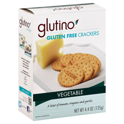 Glutino Gluten Free Vegetable Crackers - 4.4 OZ 6 Pack