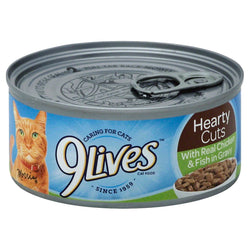 9 Lives Hearty Cuts Chicken & Fish In Gravy - 5.5 OZ 24 Pack