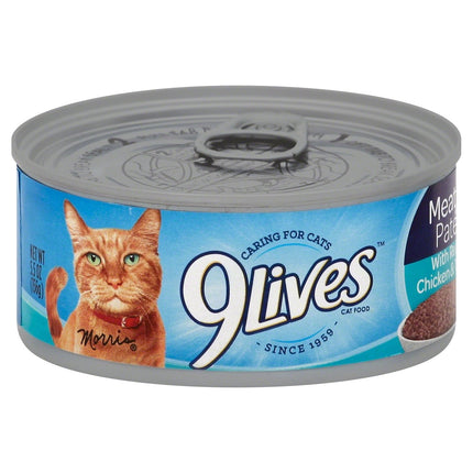 9 Lives Meaty Pate Chicken & Tuna - 5.5 OZ 24 Pack