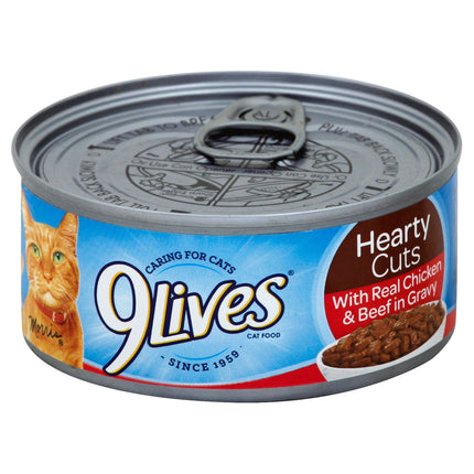 9 Lives Hearty Cuts Chicken & Beef In Gravy - 5.5 OZ 24 Pack