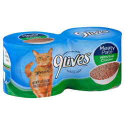 9 Lives Cat Food Can Chicken Dinner - 22 OZ 6 Pack