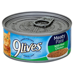 9 Lives Meaty Pate Chicken - 5.5 OZ 24 Pack