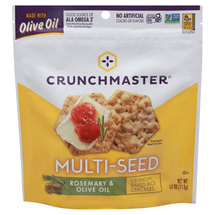 Crunchmaster Gluten Free Multi-Seed Rosemary & Olive Oil Crackers - 4 OZ 12 Pack