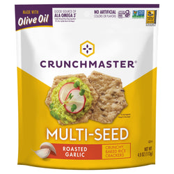 Crunchmaster Gluten Free Multi-See Roasted Garlic Crackers - 4 OZ 12 Pack