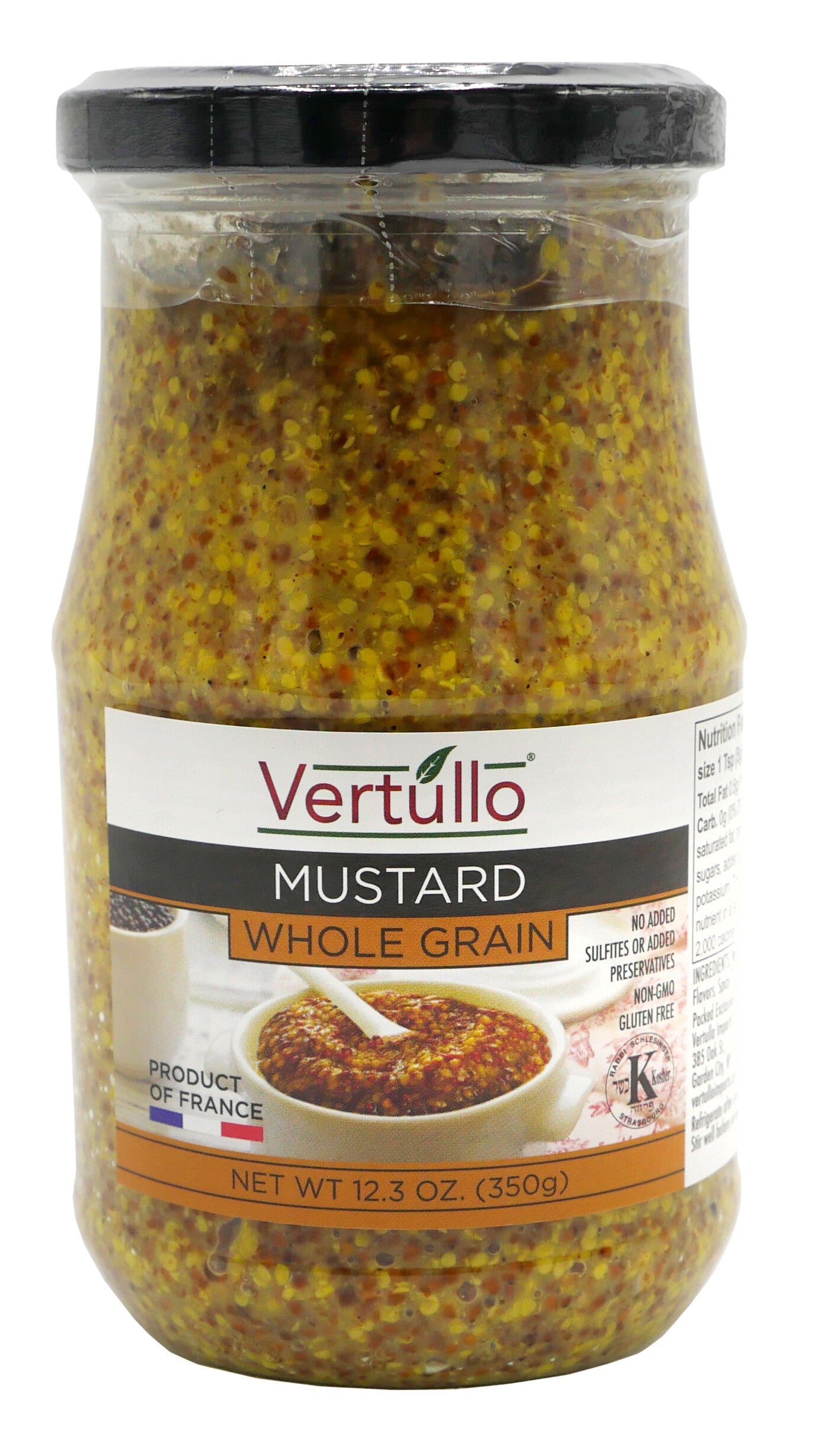 Vertullo Imports Whole Grain Mustard 12.3 OZ 12 Pack StockUpExpress