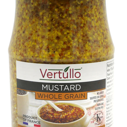 Vertullo Imports Whole Grain Mustard - 12.3 OZ 12 Pack