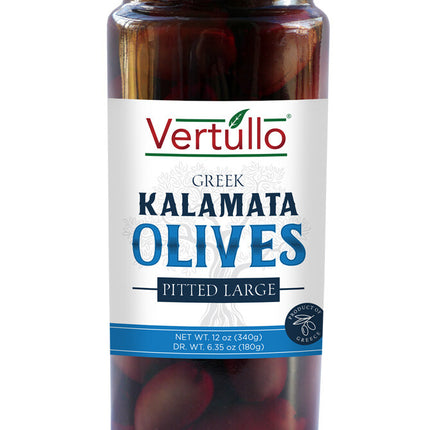 Vertullo Imports Kalamata Olives Whole Pitted - 12 OZ 12 Pack