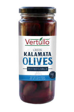 Vertullo Imports Kalamata Olives Whole Pitted - 12 OZ 12 Pack