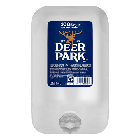 DEER PARK Brand 100% Natural Spring Water, 2.5-gallon plastic jugs - 2 Pack